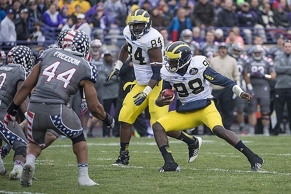 A.J. Williams (84) and Devin Gardner (98)