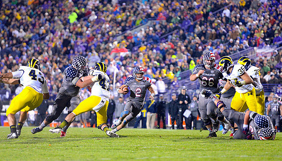 Chris Wormley (43), Jake Ryan (47), Joe Bolden (35), and Erik Magnuson (78)