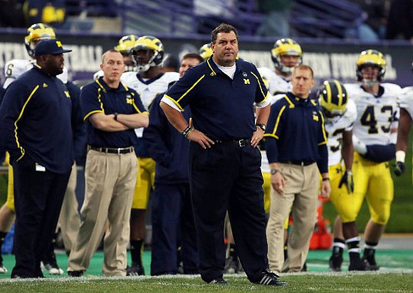 Brady Hoke and Scott Sypniewski (43)