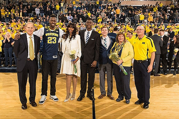 John Beilein and Caris LeVert (23)