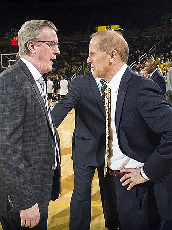 Iowa Head Coach Fran McCaffery and John Beilein