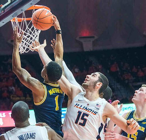Charles Matthews (1) and Jon Teske (15)