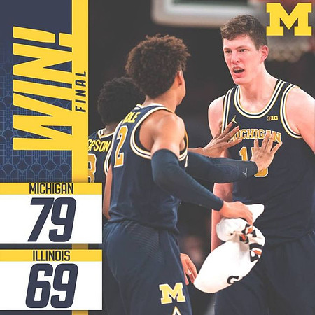 Zavier Simpson (3), Jordan Poole (2), and Jon Teske (15)
