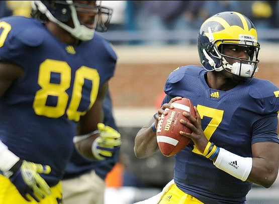 Ricardo Miller (80) and Devin Gardner (7)