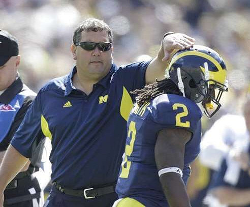 Brady Hoke and Vincent Smith (2)