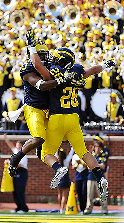 Jeremy Gallon (10) and Drew Dileo (26)