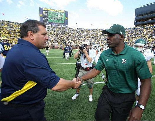 Brady Hoke and Ron English