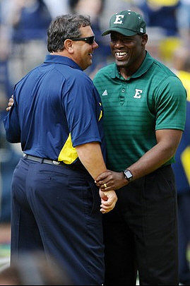 Brady Hoke and Ron English