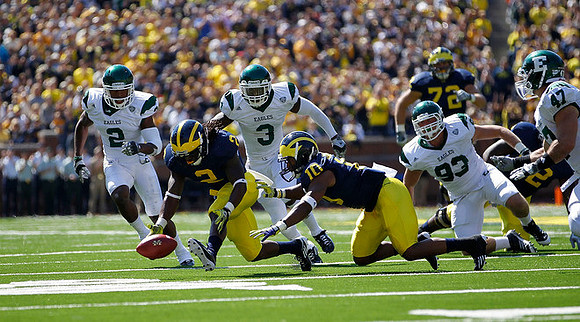 Vincent Smith (2), Jeremy Gallon (10), and Mark Huyge (72)