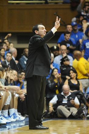 Duke Head Coach Mike Krzyzewski