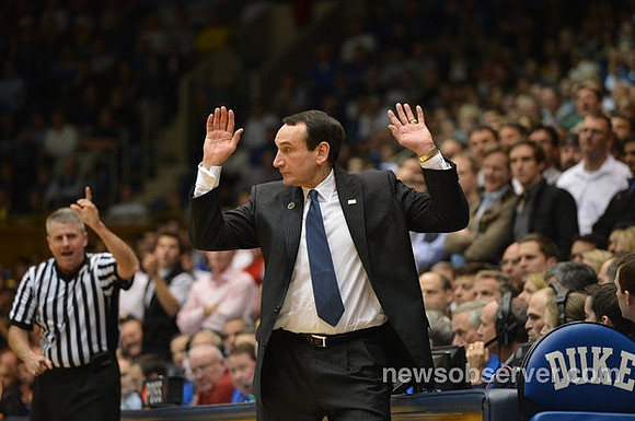 Duke Head Coach Mike Krzyzewski