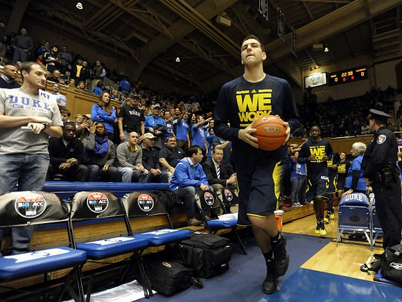 John Beilein and Duke Head Coach Mike Krzyzewski