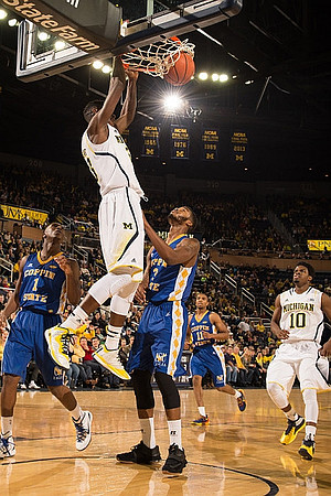 Caris LeVert (23) and Derrick Walton Jr. (10)