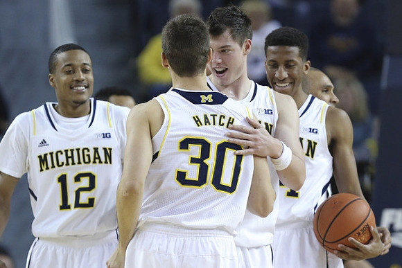 Muhammad-Ali Abdur-Rahkman (12), Austin Hatch (30), Ricky Doyle (32), and Aubrey Dawkins (24)