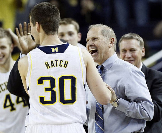 Austin Hatch (30) and John Beilein