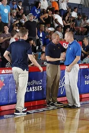 John Beilein and Chaminade Head Coach Eric Bovaird