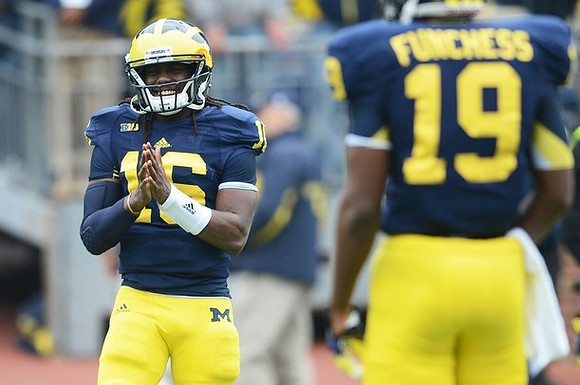 Denard Robinson (16) and Devin Funchess (19)