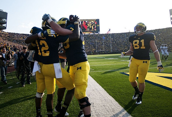 Devin Gardner (12), Michael Schofield (75), and Mike Kwiatkowski (81)