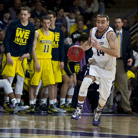 Mark Donnal (34), Andrew Dakich (11), and Austin Hatch (30)