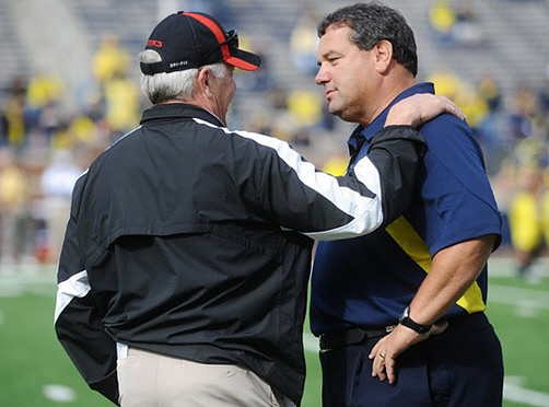 Rocky Long and Brady Hoke