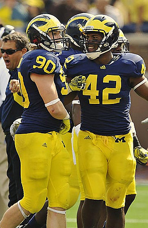 Jake Ryan (90) and J.B. Fitzgerald (42)