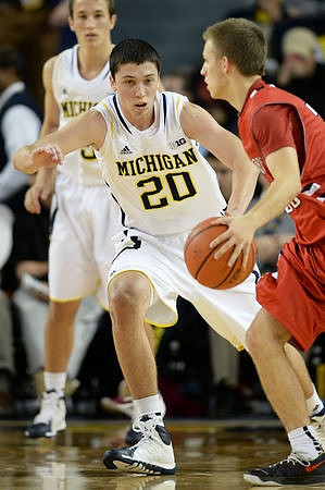 Mark Donnal (34) and Sean Lonergan (20)