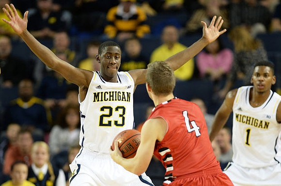 Caris LeVert (23) and Glenn Robinson III (1)
