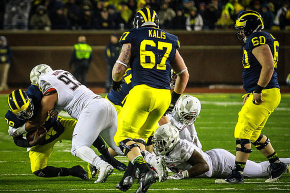 Devin Gardner (98), Kyle Kalis (67), and Jack Miller (60)
