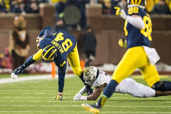 A.J. Williams (84) and Jake Butt (88)