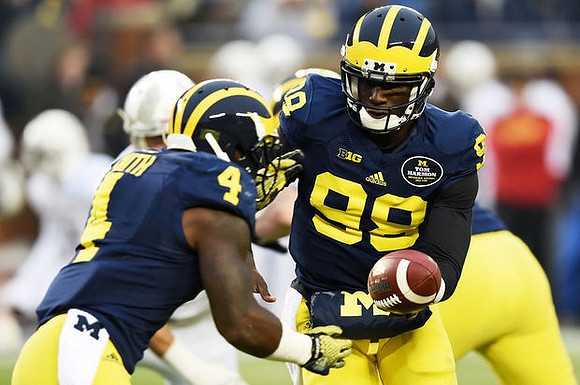 De'Veon Smith (4) and Devin Gardner (98)