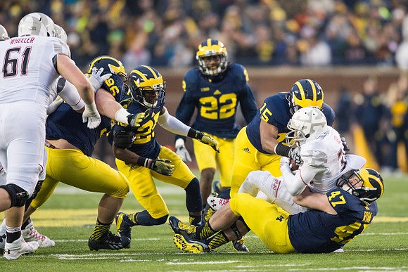 Ryan Glasgow (96), Dymonte Thomas (25), Jarrod Wilson (22), James Ross (15), and Jake Ryan (47)