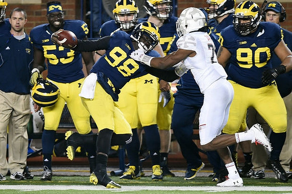 Mario Ojemudia (53), Devin Gardner (98), and Bryan Mone (90)