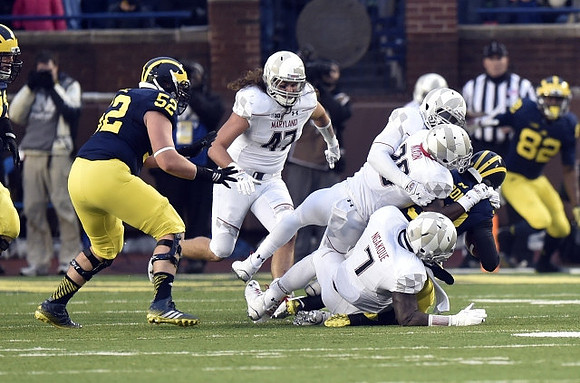 Mason Cole (52), Devin Gardner (98), and Amara Darboh (82)