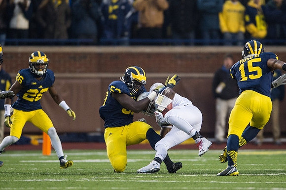 Jourdan Lewis (26), Mario Ojemudia (53), and James Ross (15)