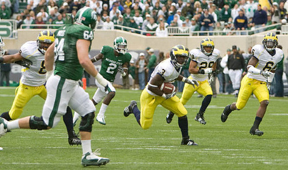 Craig Roh (88), Stevie Brown (3), Troy Woolfolk (29), and Donovan Warren (6)