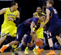 Jordan Morgan (52) and Glenn Robinson III (1)