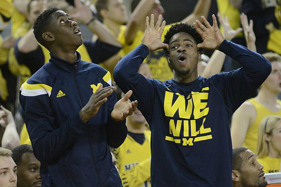 Caris LeVert (23) and Derrick Walton Jr. (10)