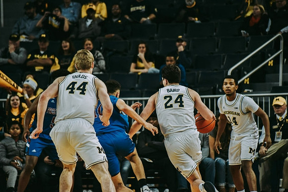 Jaron Faulds (44), C.J. Baird (24), and Rico Ozuna-Harrison (14)