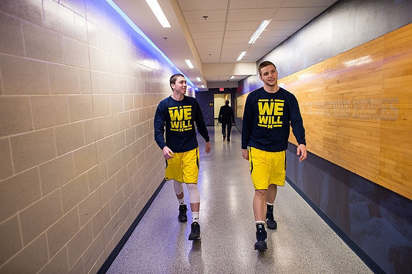 Sean Lonergan (20) and Aubrey Dawkins (24)
