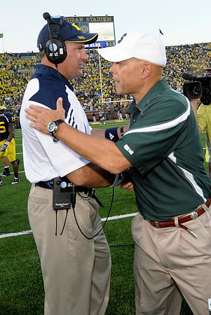 Rich Rodriguez and Don Treadwell