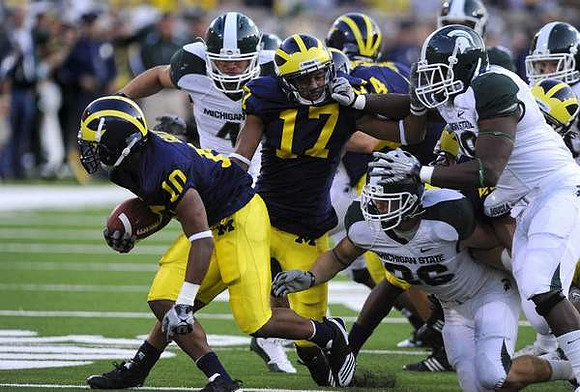 Jeremy Gallon (10) and Tony Anderson (17)