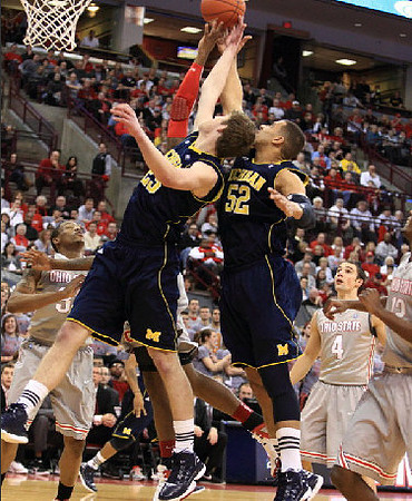 Evan Smotrycz (23) and Jordan Morgan (52)