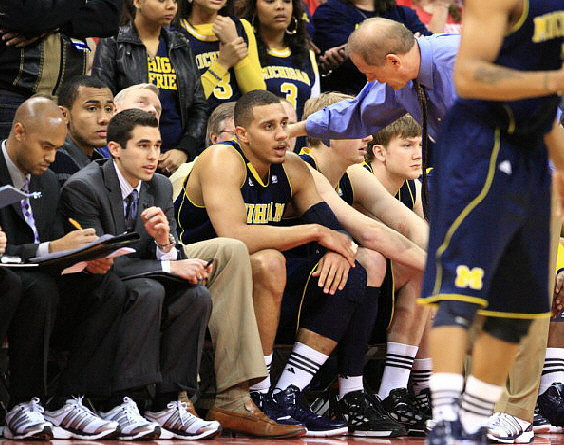 Jordan Morgan (52) and John Beilein