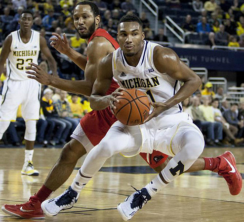 Caris LeVert (23) and Zak Irvin (21)