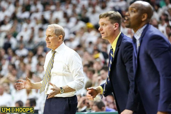 John Beilein, Luke Yaklich, and Deandre Haynes