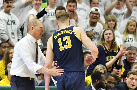 John Beilein and Ignas Brazdeikis (13)