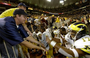Carl Tabb (17) and Michigan Fans
