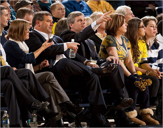 Kelly Hoke, Brady Hoke, and David Brandon