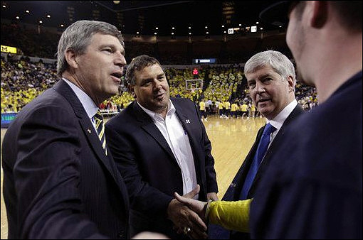 David Brandon, Brady Hoke, and Michigan Governor Rick Snyder