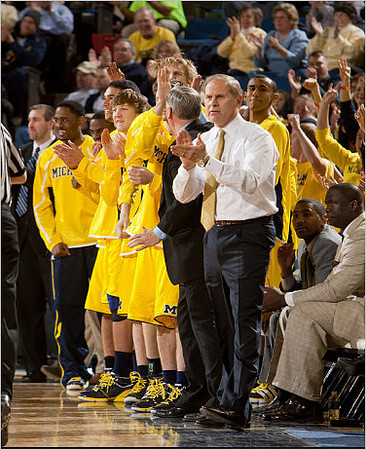 John Beilein, Jeff Meyer, LaVall Jordan, and Bacari Alexander